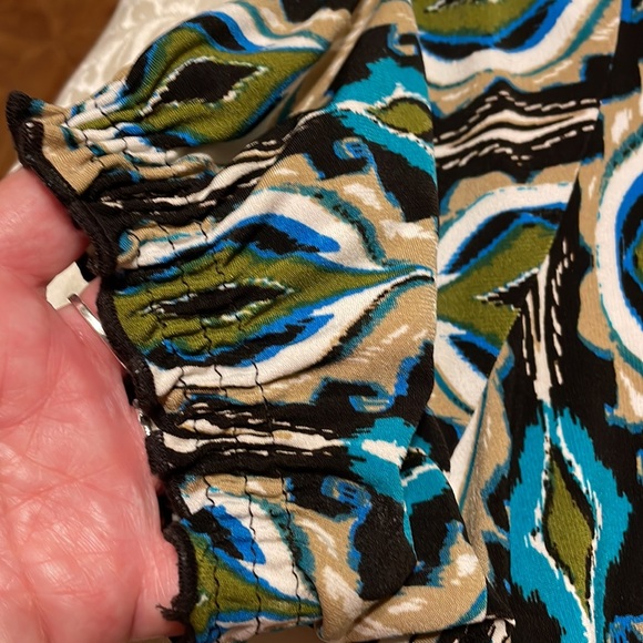 🎉3 for $30.🎉 Intermission brand Darling Dress, crm, green, black & blue (OLCC) - Picture 8 of 8